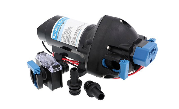 Jabsco 139525123A Fresh Water Pump; Par-Max™ 3; 12 Volt DC; Self-Priming; 3 Gallon Per Minute; Shuts Off At 25 PSI