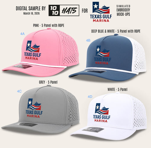 Texas Gulf Marina 10-10 Hat White